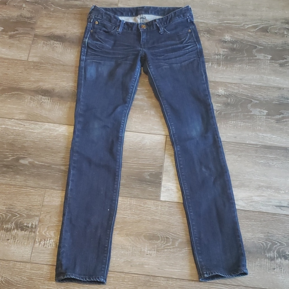 Express dark wash skinny jeans 2r